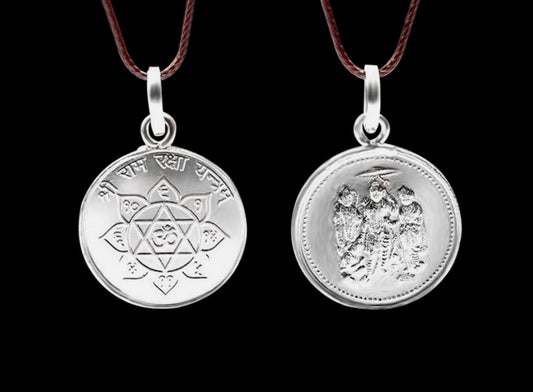 Ramraksha Yantra Pendant Pure Silver 999 Activated & Energized Locket