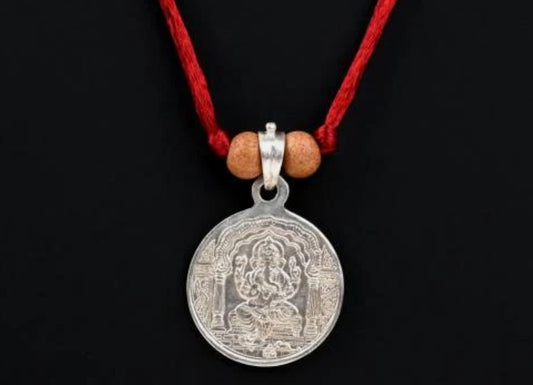 Ganesh Yantra Pendant Pure Silver 999 Activated & Energized Locket