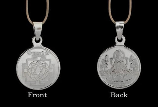 Mahalaxmi Yantra Pendant Pure Silver 999 Activated & Energized Locket