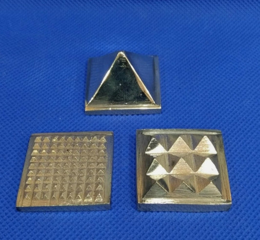Brass Pyramid Set 3 Layer For Entrance/Main Door 2 Inch Activated & Energized