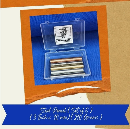 Stud Pencil To Enhance Energy 3 Inch Activated & Energized (Set Of 5 Metals)