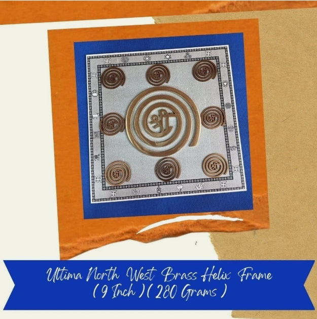 North West Directional Brass Helix Frame To Balance Air Element Energized