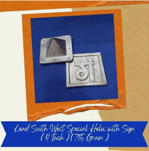 South West Directional Lead Pyramid For Balancing Earth Element Energized