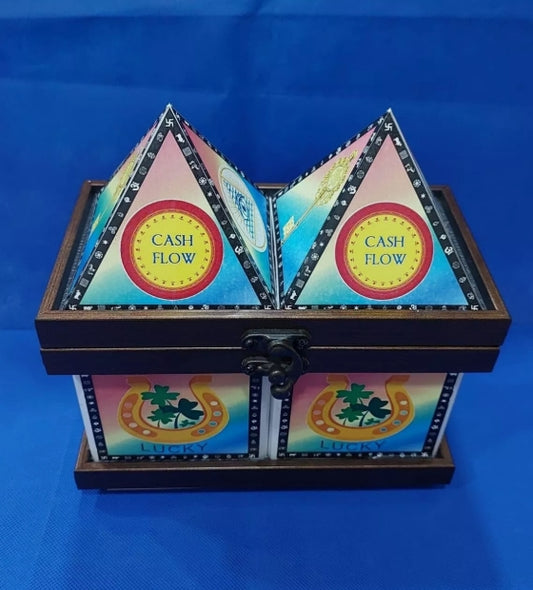 Pyramid Cash Box For Attracting Cash Flow / Good Luck / Positive Cosmic Energy
