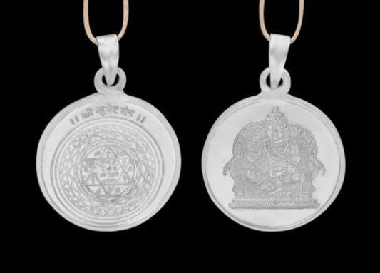 Lord Kuber Yantra Pendant Pure Silver 999 Activated & Energized Locket