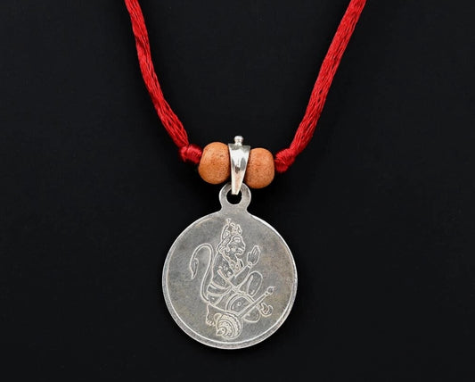 Hanuman Yantra Pendant Pure Silver 999 Activated & Energized Locket