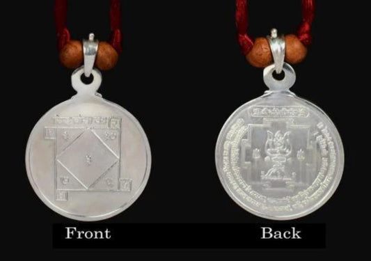 Shree Yakshini Yantra Pendant In Pure Silver 999 Activated & Energized Locket