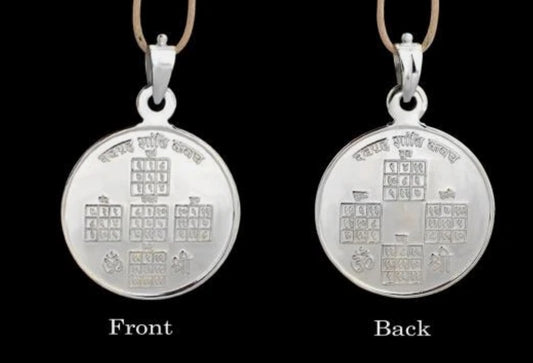 Navgraha Shanti Yantra Pendant In Pure Silver 999 Activated & Energized Locket