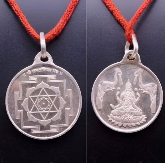 Kamla Yantra Locket / Pendant Pure Silver Activated & Energized