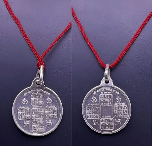 Navgraha Yantra Locket / Pendant Pure Silver Activated & Energized