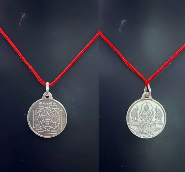 Mahalaxmi Yantra Locket / Pendant Pure Silver Activated & Energized