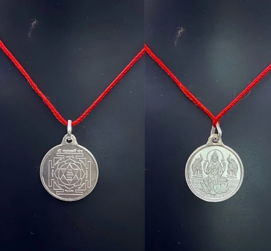 Mahalaxmi Yantra Locket / Pendant Pure Silver Activated & Energized