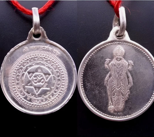 Maha Sudarshan Yantra Locket / Pendant Pure Silver Activated & Energized
