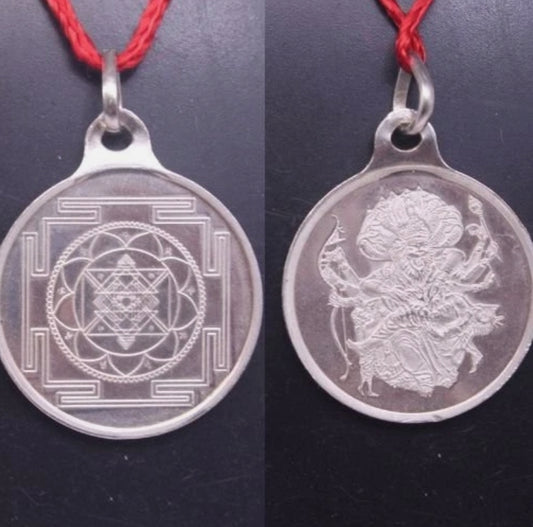 Narasimha Yantra Locket / Pendant Pure Silver 10 Grams Activated & Energized