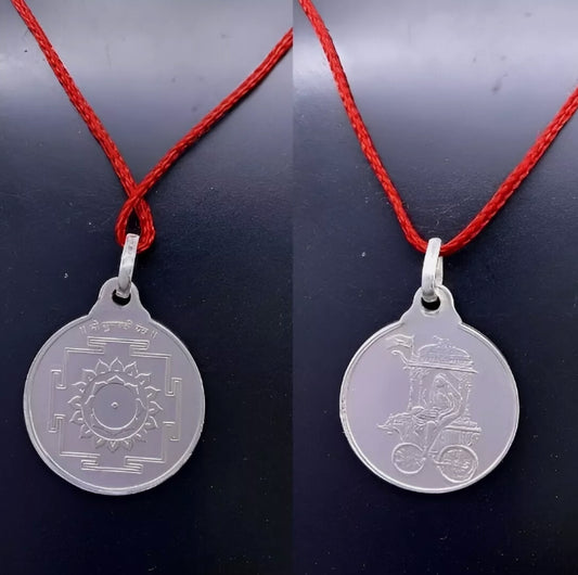 Dhumavati Yantra Locket / Pendant Pure Silver Activated & Energized