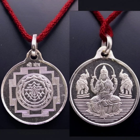 Shri Yantra Pendant/ Locket In Pure Silver 10 Grams Activated & Energized