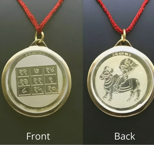 Shani Yantra Locket / Pendant Gold Plated Activated & Energized