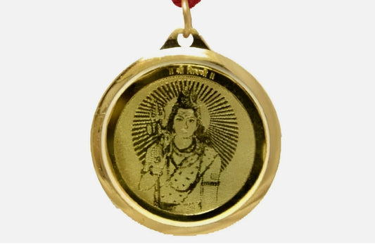 Kailash Dhanraksha Yantra Locket / Pendant Gold Plated Activated & Energized