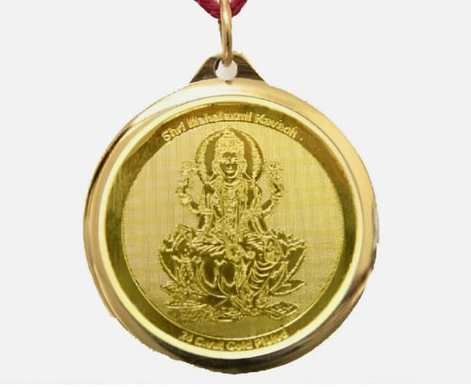 Mahalaxmi Yantra Locket / Pendant Gold Plated Activated & Energized