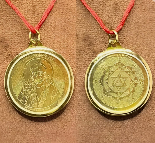 Saibaba Yantra Locket / Pendant Gold Plated Activated & Energized