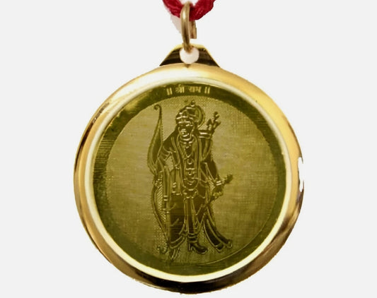 Ram Raksha Yantra Locket / Pendant Gold Plated Activated & Energized