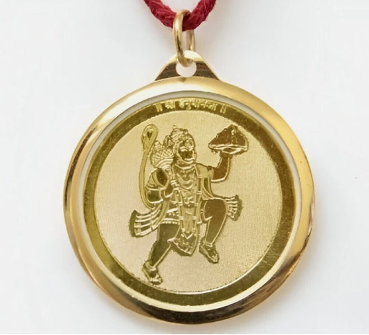 Hanuman Yantra Locket / Pendant Gold Plated Activated & Energized
