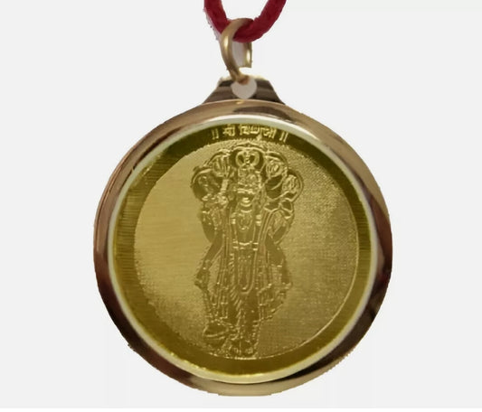 Maha Sudarshan Yantra Locket / Pendant Gold Plated Activated & Energized