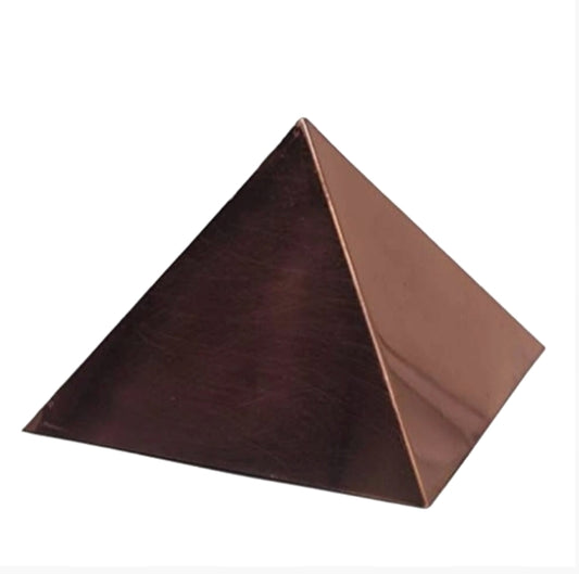 Pure Copper Pyramid For Vastu Plain Pyramid Cap For Meditation 2 Inch Energized
