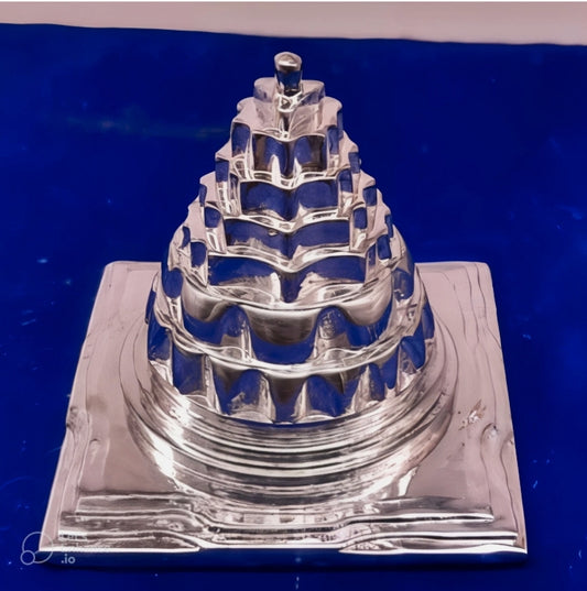 Meru Shree Yantra In Pure Silver Pyramid Yantra For Vastu 2 Inch Energized