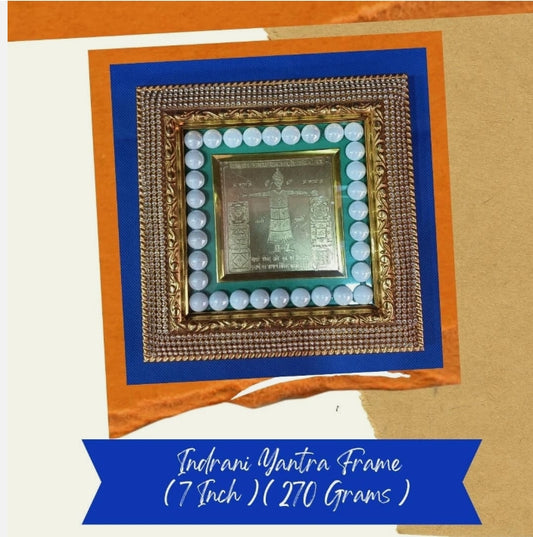 Vastu Dosh Nashak Indrani Yantra Frame For Good Luck 7 Inch Activated Energized