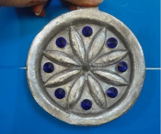 Shani Tarka Lead Metal With Gemstone For West Disha/Direction 5 Inch Energized