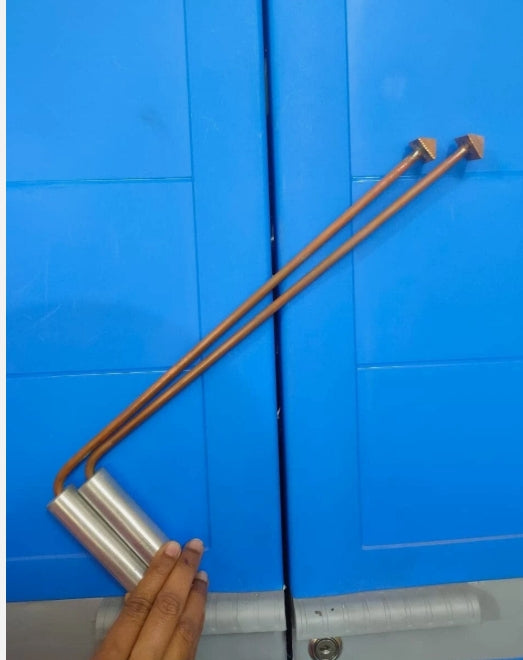 Copper Dowsing Rod 15 Inch L Shaped Vastu Product For Detecting Objects Set Of 2