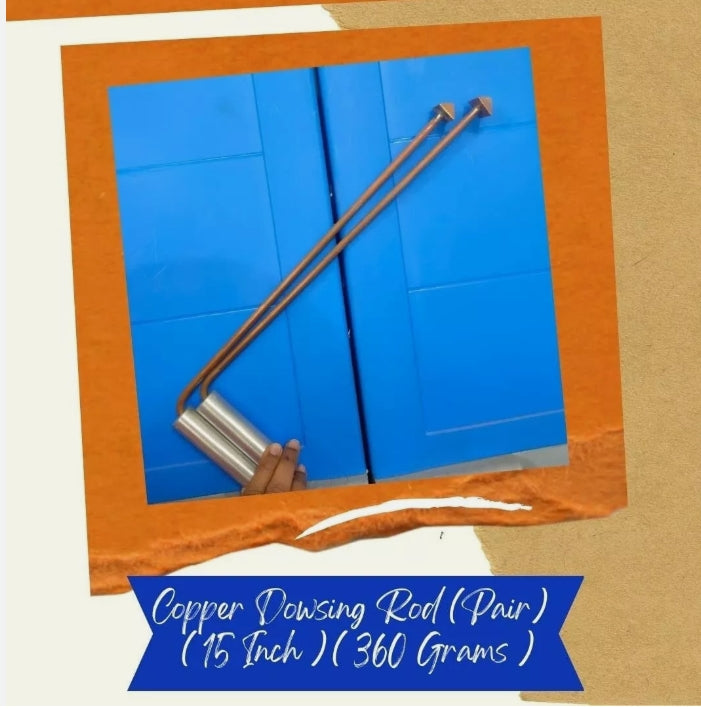 Copper Dowsing Rod 15 Inch L Shaped Vastu Product For Detecting Objects Set Of 2