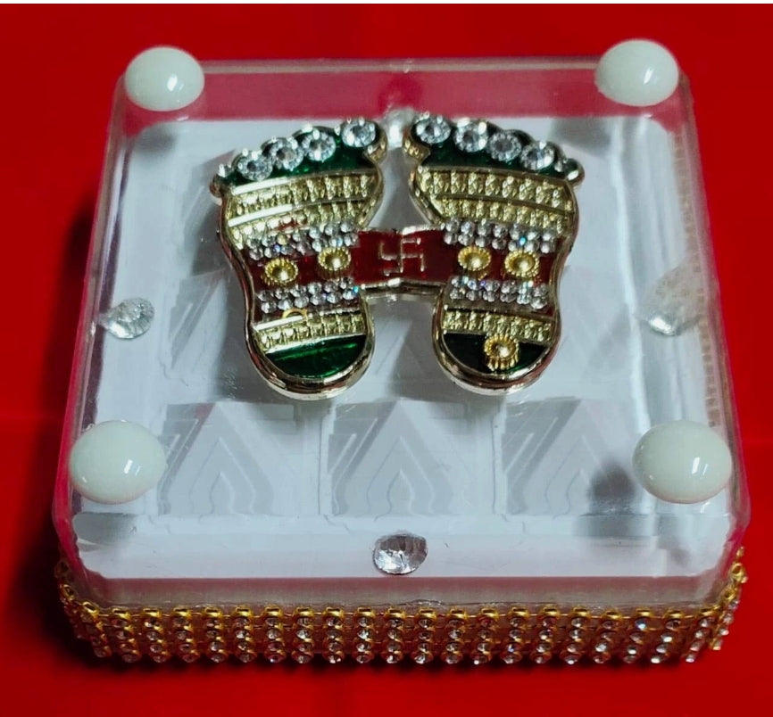 Pyramid Laxmi Charan Paduka For Wealth & Prosperity 3 Inch Energized
