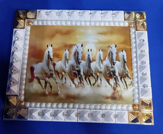 Seven Horse Pyramid Frame Activated & Energized For Positivity