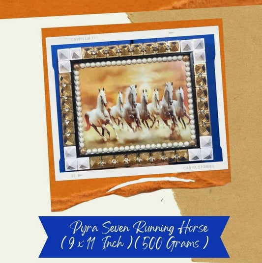 Seven Horse Pyramid Frame Activated & Energized For Positivity