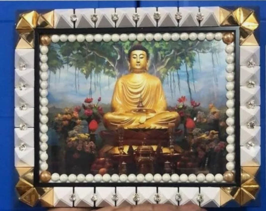 Buddha Pyramid Frame For Meditation/Vastu Dosh Nivaran Activated & Energized