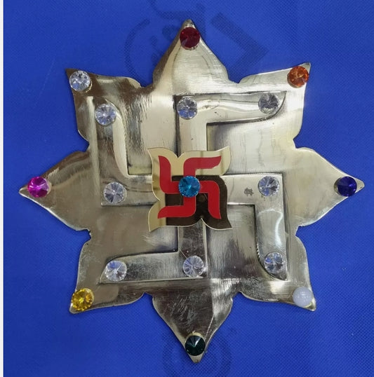 Brass Lotus Swastik For All Navgraha & Vastu Dosh Nivaran 8 Inch Energized
