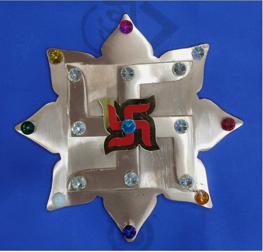 Copper Lotus Swastik For All Navgraha & Vastu Dosh Nivaran 8 Inch Energized