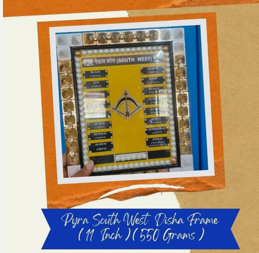 South West Disha/Direction Frame With Pyramid & Mantra For Vastu Dosh Nivaran