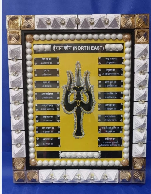 North East Disha/Direction Frame With Pyramid & Mantra For Vastu Dosh Nivaran