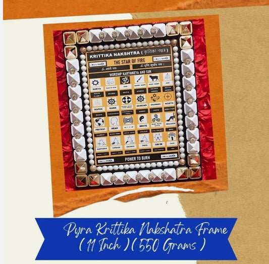 Krittika Nakshatra Frame Combine Power Of Yantra/Mantra/Pyramid Energized
