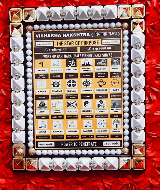 Vishakha Nakshatra Frame Combine Power Of Yantra/Mantra/Pyramid Energized