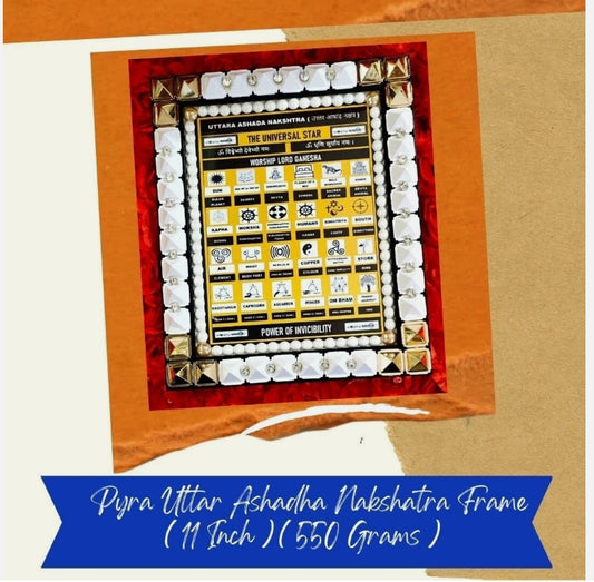 Uttar Ashada Nakshatra Frame Combine Power Of Yantra/Mantra/Pyramid Energized