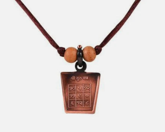 Guru (Jupiter) Planet Yantra Pendant Pure Copper Activated & Energized Locket