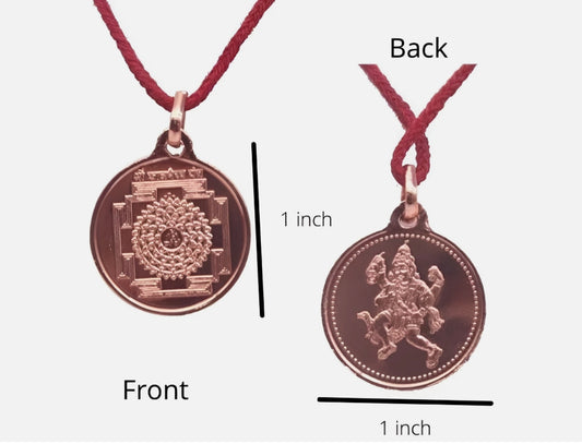 Kaal Bhairav Yantra Locket / Pendant Pure Copper Activated & Energized