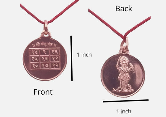 Ketu Yantra Locket / Pendant Pure Copper Activated & Energized