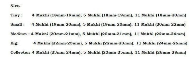 Rudraksha Combination for Hanuman Power 4,5,11 Mukhi Nepal In Rudraksha Mala