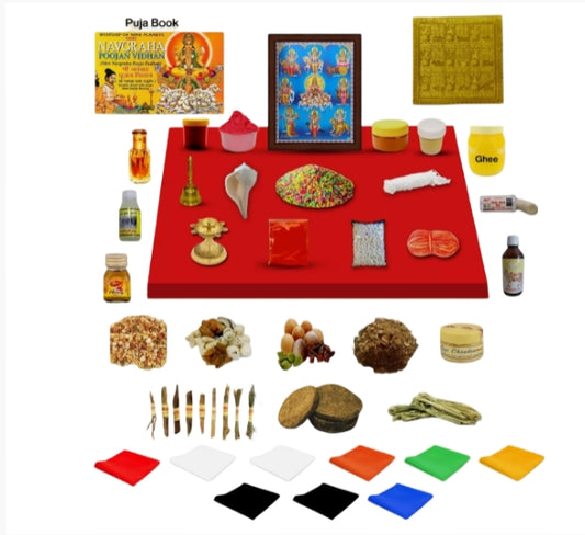 Navgraha Puja Kit / Navgraha (9 Planets) Pujan Samagri For Pooja Hindu Religion