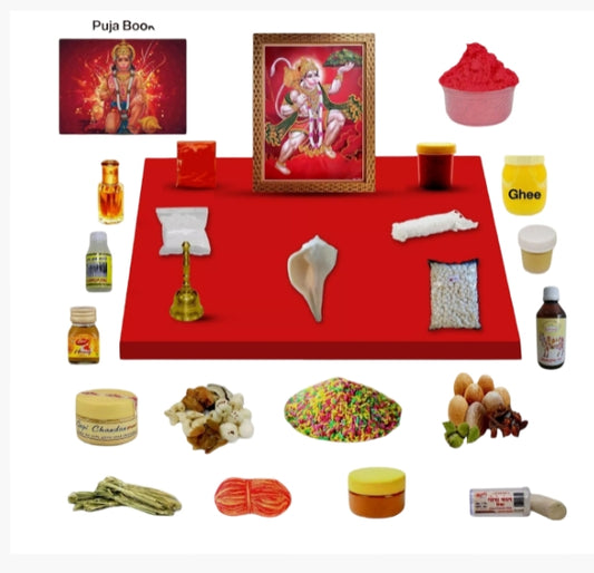 Hanuman Puja Kit / Lord Hanuman Poojan Samagri For Pooja Hindu Religion Festival
